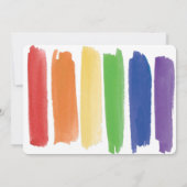 レインボーフラワーゲイレズ結婚ビアンズカード 招待状 (裏面)