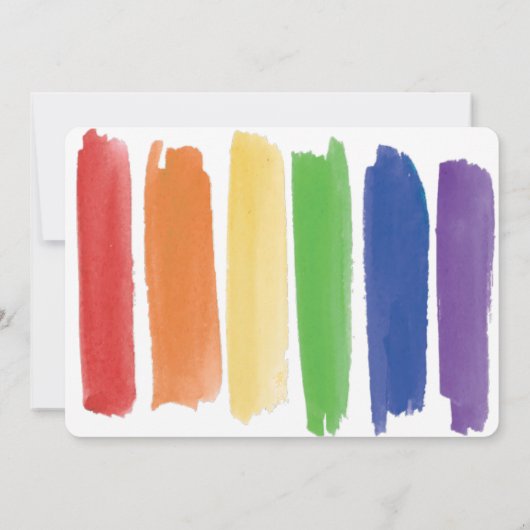 レインボーフラワーゲイレズ結婚ビアンズカード 招待状 (裏面)