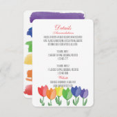 レインボーフラワーゲイレズ詳細結婚ズ エンクロージャーカード (正面/裏面)