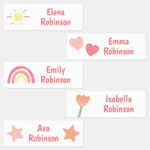 レインボーフラワースタースクールデイサービスラベル ラベル