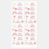 レインボーフラワースタースクールデイサービスラベル ラベル (シート)