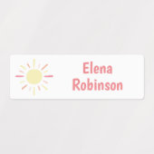 レインボーフラワースタースクールデイサービスラベル ラベル (デザイン1)