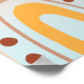 レインボーフラワーズボホ抽象芸術 ポスター (角)