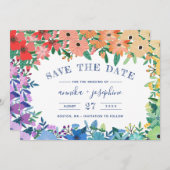 レインボーフラワーズLGBTウェディング セーブザデート (正面/裏面)