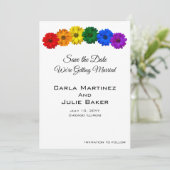 レインボーフラワーデイトカードを保存 セーブザデート (スタンド正面)