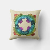 レインボーフラワードードル クッション (裏面)