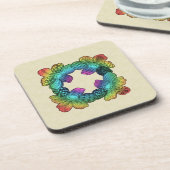 レインボーフラワードードル コースター (左側)