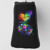 レインボーフラワーバタフライ ゴルフヘッドカバー (回転90)