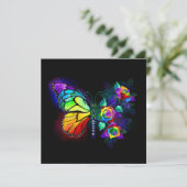 レインボーフラワーバタフライ サンキューカード (スタンド正面)