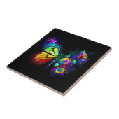 レインボーフラワーバタフライ タイル (側面)