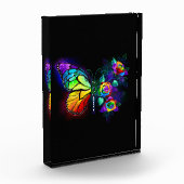 レインボーフラワーバタフライ フォトブロック (左)