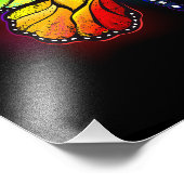 レインボーフラワーバタフライ フォトプリント            (角)