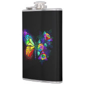 レインボーフラワーバタフライ フラスク (左)