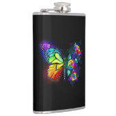 レインボーフラワーバタフライ フラスク (右)