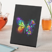 レインボーフラワーバタフライ 台座サイン (インサイチュ)