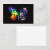 レインボーフラワーバタフライ 名刺 (正面/裏面)