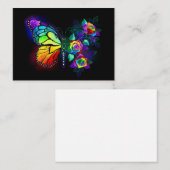 レインボーフラワーバタフライ 名刺 (正面/裏面)