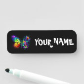 レインボーフラワーバタフライ 名札 (インサイチュ)