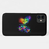 レインボーフラワーバタフライ Case-Mate iPhoneケース (裏面(横))