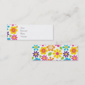 レインボーフラワーパワーヒッピーレトロティーンギフト スキニー名刺 (正面/裏面)