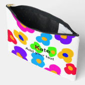 レインボーフラワープライドラブ追加ネーム文字lqbtq abst アクセサリーポーチ (見開き)