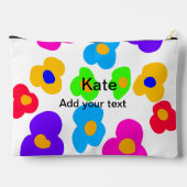 レインボーフラワープライドラブ追加ネーム文字lqbtq abst アクセサリーポーチ (裏面)