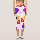 レインボーフラワープライドラブ追加ネーム文字lqbtq abst カプリレギンス (裏面)