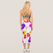 レインボーフラワープライドラブ追加ネーム文字lqbtq abst カプリレギンス (裏面)