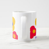 レインボーフラワープライドラブ追加ネーム文字lqbtq abst ジャンボコーヒーマグカップ (裏面)