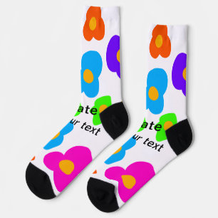 レインボーフラワープライドラブ追加ネーム文字lqbtq abst ソックス