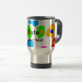 レインボーフラワープライドラブ追加ネーム文字lqbtq abst トラベルマグ (正面右)