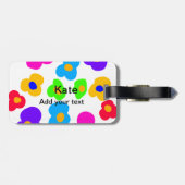 レインボーフラワープライドラブ追加ネーム文字lqbtq abst ラゲッジタグ (裏面横)