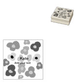 レインボーフラワープライドラブ追加ネーム文字lqbtq abst ラバースタンプ (押印)