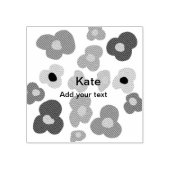 レインボーフラワープライドラブ追加ネーム文字lqbtq abst ラバースタンプ (インプリント)