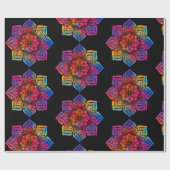 レインボーフラワーマンダラ ラッピングペーパー (フラット)