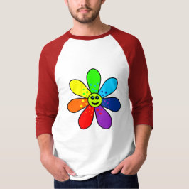 レインボーフラワーラグランTシャツ Tシャツ