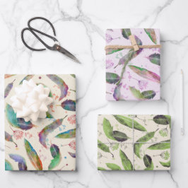 レインボーフラワーラッピング紙シート ラッピングペーパーシート