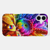 レインボーフラワー携帯ケース iPhoneケース (裏面横)