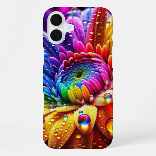 レインボーフラワー携帯ケース iPhoneケース (裏面)