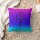 レインボーフラワー装飾用クッション クッション (ブランケット)