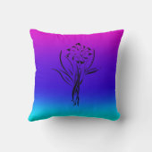 レインボーフラワー装飾用クッション クッション (裏面)