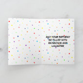 レインボーフラワー誕生日カード カード (内部)