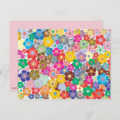 レインボーフラワー開花はがき ポストカード (正面/裏面)