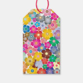 レインボーフラワー開花ギフトラベル ギフトタグ (正面)