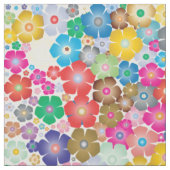 レインボーフラワー開花プリント布 ファブリック (見本)