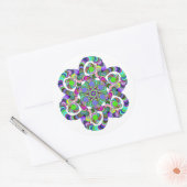 レインボーフラワー ラウンドシール (封筒)