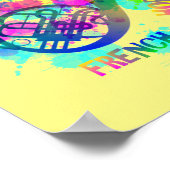 レインボーフランスのホーン音楽をテーマ ポスター (角)