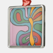 レインボーフルタフライ メタルオーナメント (左)