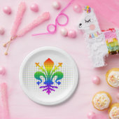 レインボーフルーアデリス ペーパープレート (パーティー)