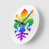 レインボーフルーアデリス ラウンド壁時計 (傾斜)